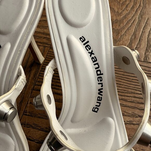 Alexander Wang Riot 85 Stud Strap Sandal White - Picture 3 of 7